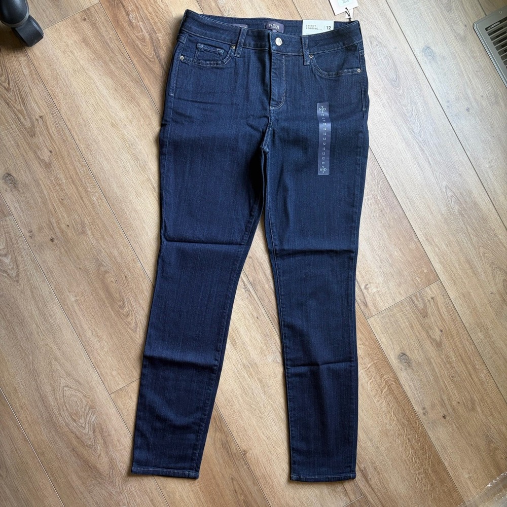 NWT NYDJ Size 12 Ami Jeans Dark Blue Skinny Denim Not Your Daughters